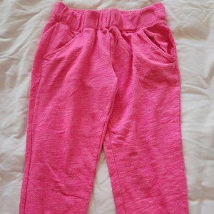 Old Navy Girls Bright Pink Jogger Capris with Pockets Size L